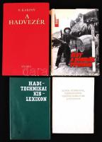 5db Haditechnika fiataloknak füzet.
Zrínyi Katonai Kiadó Budapest és 4db Katonai könyv, benne Hadite...