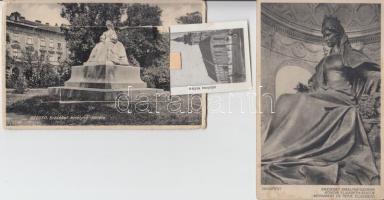 2 db régi Erzsébet királynét ábrázoló képeslap, Szeged + Budapest, az egyik leporellót tartalmaz