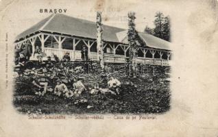 Brassó - 2 db régi képeslap (Schuller-védház, Főtér)
