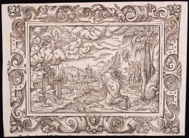 1562 Virgil Solis (1514-1562): Biblische Figuren, 2db kivágás, fametszet, jelzett. Kiad. David Zöpfe...