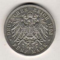 Német Császárság/Hamburg 1903. 5M ezüst T:2-/3+
