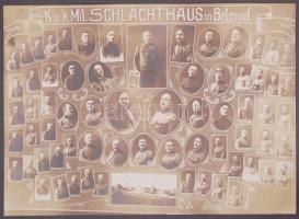 cca 1900 K.u.k. Mil. Schlachthaus in Belgrad (A belgrádi császári és királyi katonai vágóhíd). Tabló...