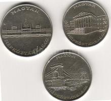 1956. "10 éves a Ft" sor 10Ft + 20Ft + 25Ft ezüst T:2 pici ph