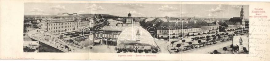 Nagyvárad, synagogue, panoramacard