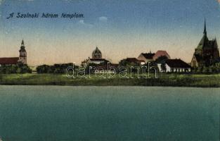Szolnok, a három templom, zsinagóga (Rb)