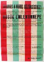 1932 Kiskunfélegyháza katonai emlékünnepély plakát 60x90 cm