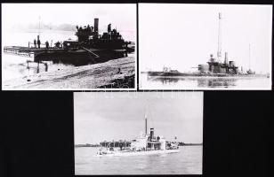 3 db modern fotónagyítás Osztrák-Magyar monitorokról / military ships photos