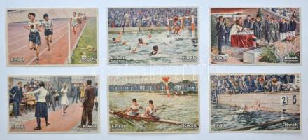 1928 Amsterdami Olimpia 6 db gyűjtőkártya /  1928 Amsterdam Olympic Games 6 cards
