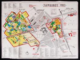 1933 A gödöllői cserkész jamboree térképe /  Map of the Scout Jamboree in Gödöllő, 54,5x40cm