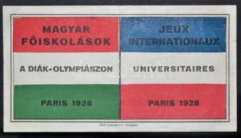 1928 Párizs diákolimpia reklámnyomtatvány