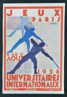1928 Párizs diákolimpia reklámkártya / Paris student olympics card