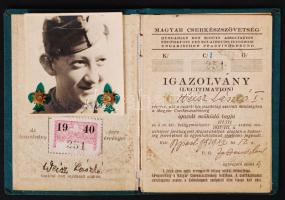 1940 Cserkészigazolvány / Scout id