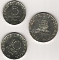 1946. "Szabadságharc" 5Ft + 10Ft + 20Ft ezüst T:2