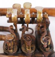 cca 1890 "Stowasser J.[ános] m. királyi udvari hangszergyár Budapest" szárnykürt, javításr...