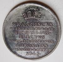 Ausztria 1745. Lotharingiai Ferenc koronázási cink emlékverete Szign:F.Würth F. T:2 kis ütésnyom, ki...