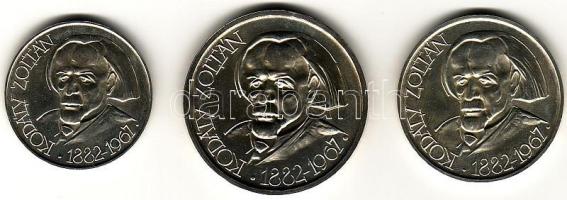 1967. "Kodály" 25Ft + 50Ft + 100Ft ezüst T:BU