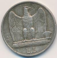 Olaszország 1927. 5L Ag "Viktor Emanuel" T:2-
Italy 1927. 5 Lire Ag "Vittorio Emanuel...