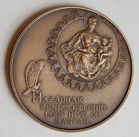 1989. "Magyar Köztársaság kikiáltása" nagyméretű vastag bronzérem T:1