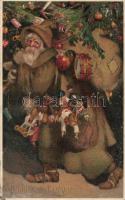 Christmas St Nicholas litho