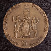 1989. "Erdélyi menekültekért" bronz emlékérem, tokban, tanúsítvánnyal. Szign:Kiss Nagy And...