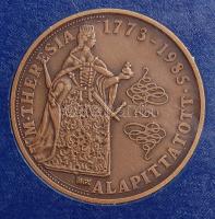 1985. "40 éves a BÁV" bronz emlékérem T:1 plasztik tokban