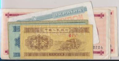 Kína/Kuba/Ukrajna 7db forgalomból kivont bankjegy T:II,III China/Cuba/Ukraine 7pcs of banknotes out of circulation C:XF,F