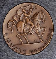 "Királyaink sírjai" modern bronzplakett, szignált, plasztiktokban T:1