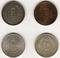 1935. 2P "Rákóczi" tombak körirat II. nélkül + teljes sor 2P összehasonlításra (3db) T:2 R...