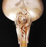 22 db alpakka evőeszköz, gazdagon díszített, jelzett