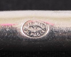 22 db alpakka evőeszköz, gazdagon díszített, jelzett