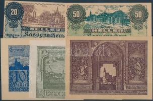 Ausztria ~1920. 5db klf szükségpénz T:I Austria ~1920. 5pcs of different notgelds C:UNC