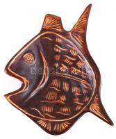 Hal formájú, kerámia falidísz / Fish, ceramic wall decoration, 26x24cm