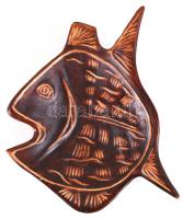 Hal formájú, kerámia falidísz /  Fish, ceramic wall decoration, 26x24cm
