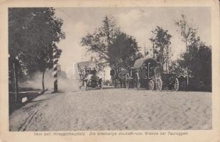 Taurage, Tauroggen; WWI, German-Russian border, soldiers (EK)