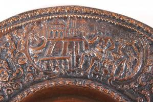 Éva születése, bronz fali tál, préselt, d:18 cm