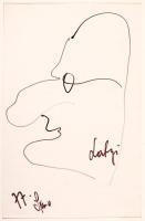 Simó József (1926-1979): 5db grafika. Filctoll, papír, jelzett, paszpartuban, 42,5x30,5cm