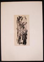 Simó József (1926-1979): 5db grafika. Vegyes technika (filctoll, akvarell, tus, nyomat), papír, jelz...