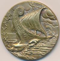 Málta DN "Grecale F571 hajó" Br emlékérem (40mm) T:2 Malta ND "Ship Grecale F571" Br commemorative coin (40mm) C:XF