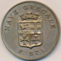 Málta DN "Grecale F571 hajó" Br emlékérem (40mm) T:2
Malta ND "Ship Grecale F571&quot...