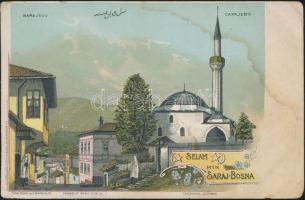 Sarajevo mosque, litho (small tear)