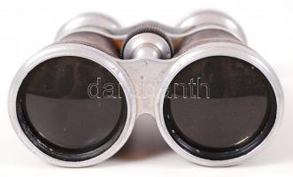 Színházi látcső, alumínium, bőr borítással Simon Waldstein cs. és kir. főoptikus műhelyéből. Bécs, 1...