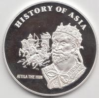 Mongólia 2003. 1000T Ag "Ázsia történelme-Attila a hunok királya" (20g/0.999) T:PP 
Mongol...