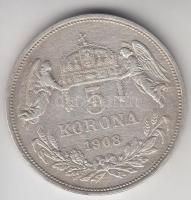 1908KB 5K Ag "Ferenc József" T:2-