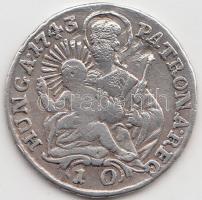 1743. 10 Denár Ag "Mária Terézia" T:3 Unger III.:1255, Huszár: 1723.