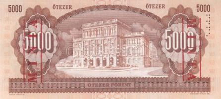 1990. 5000Ft "MINTA" perforációval és felülnyomással "H 00000580" sorszámmal T:I