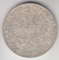 Ausztria / magyar verdejel 1857B 1Fl Ag "Ferenc József" (12.34g/28.78mm) T:2,2- kny. RR!
A...