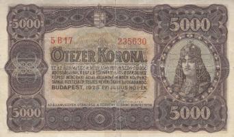 1923. 5000K (hátul ragasztott) T:III-