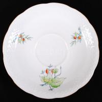 Herendi csipkebogyó mintás teás készlet ajándék bonbonierrel, kézzel festett, jelzett, hibátlan