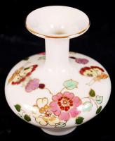 Kézzel festett Zsolnay mini váza pár, kézzel festett, jelzett, hibátlan / Hand painted Zsolnay vase ...