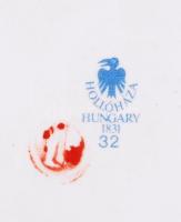 Hollóházi tétel, összesen 3 db, jelzettek, hibátlanok, matricásak,